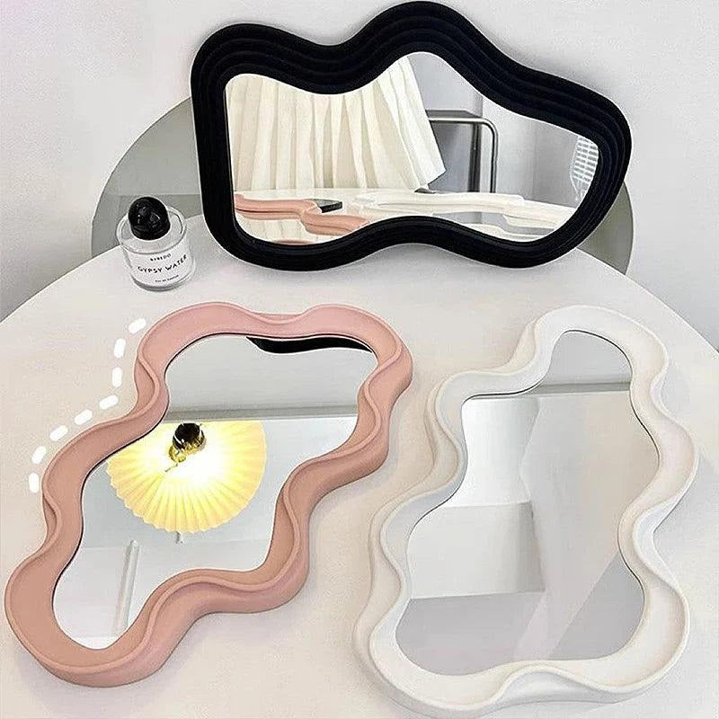 Irregular-Shaped Decorative Wall Mirror With Frame