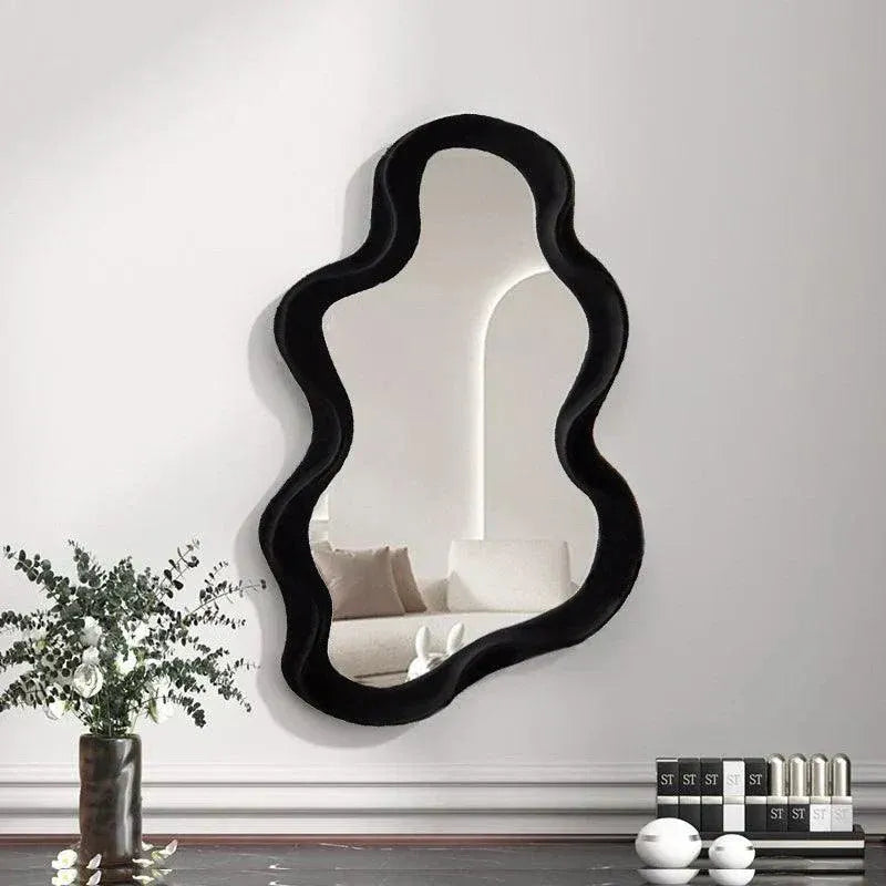 Irregular-Shaped Decorative Wall Mirror With Frame